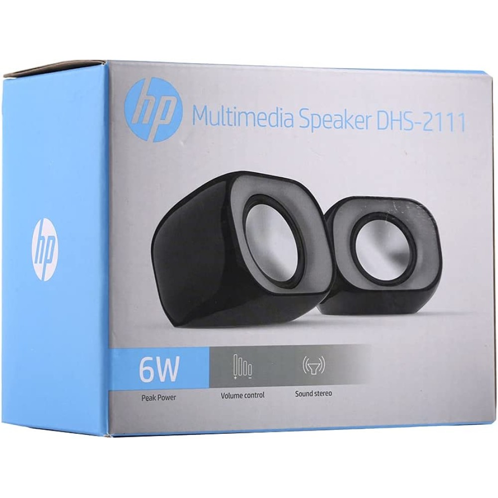 HP Speaker DHS-2111 MINI MULTIMEDIA USB POWERED 3.5MM AUDIO AUX JACK PC LAPTOP MOBILE