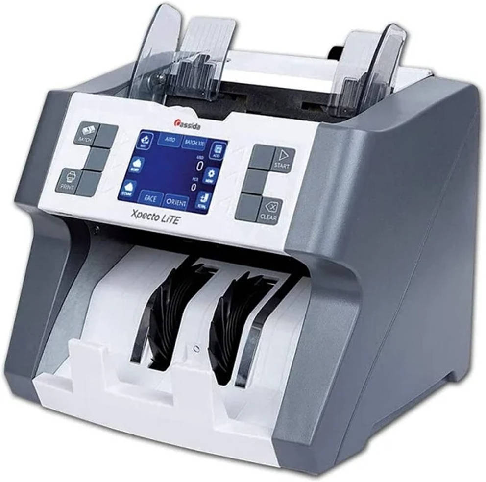 Cassida Xpecto Lite (AED only) Cash counting machine detector bill counter mix value with Dust Cover