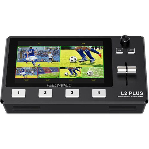 FeelWorld HDMI Live Stream Switcher with Built-In 5.5″ LCD Monitor L2 PLUS