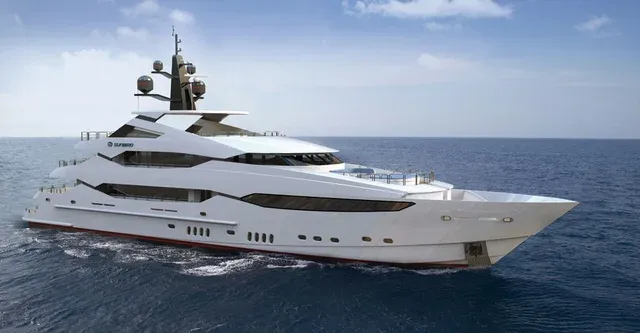 158ft ship fiberglass hull material custom super yacht luxury mega yacht for sale