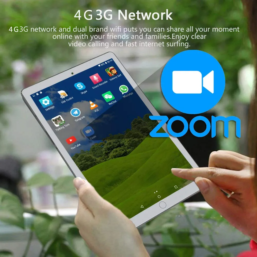 Atouch A102 Dual Sim, 64GB Storage, 4GB Ram, WiFi, Android Tablet (10.1In, Blue)