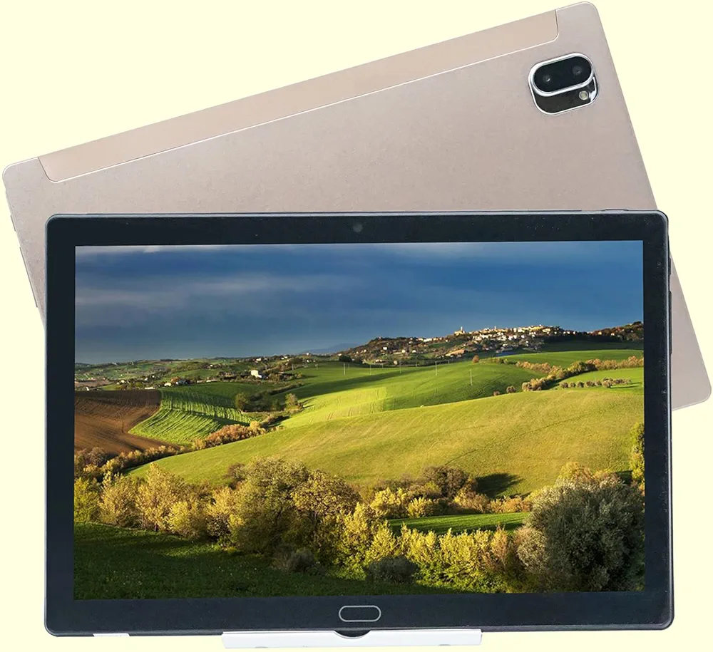 Atouch 10.1" 5G Smart Tablet A105 Max - 6000mAh Zoom Supported 12.0 Android Tab with Dual-Sim,Octa Core CPU,Bluetooth Keyboard,WiFi Tablet PC (Gold)