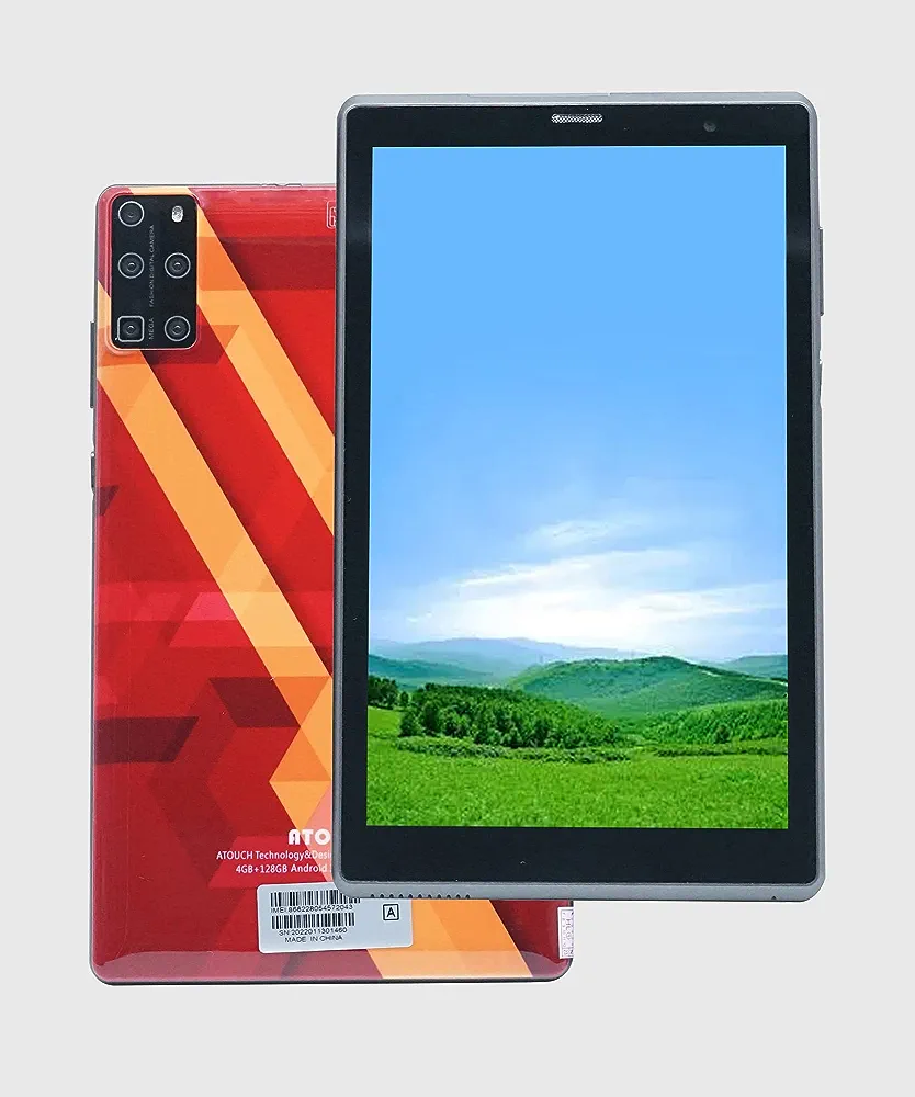 Atouch 8"Inch 5G Android Tablet A81 - Zoom Supported Smart Tab,Android 10.0-5000mAh Quad-Core Wifi Tablet Pc (Red)