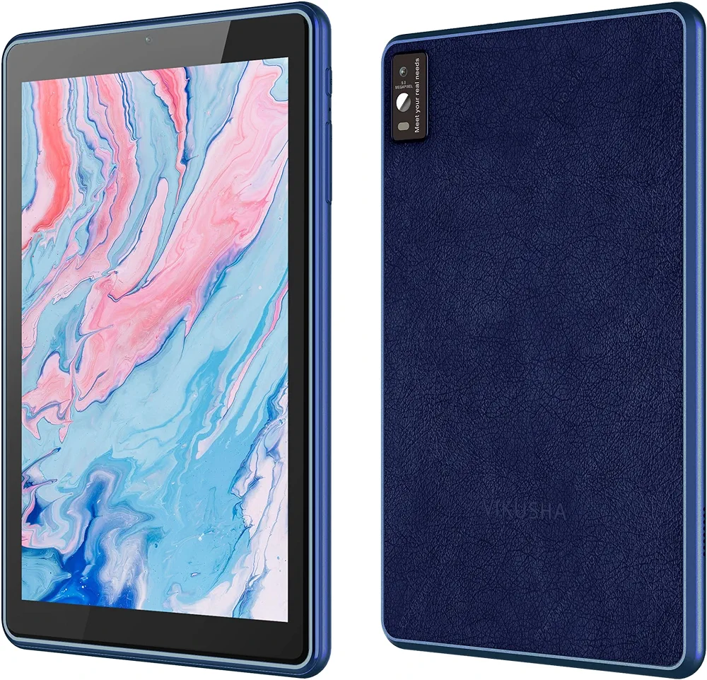 Vikusha Android V-N5 Kids Tablet PC IPS 8" Display,2GB+32GB With 128GB Extension,Wifi,Bluetooth Keyboard Supported (Blue)