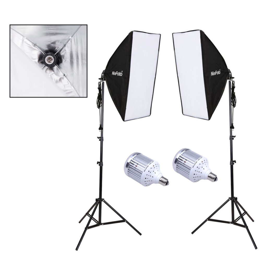 Nicefoto KT-1308 Professional 2 Light Kit LED 450 45W LED Lamp Set