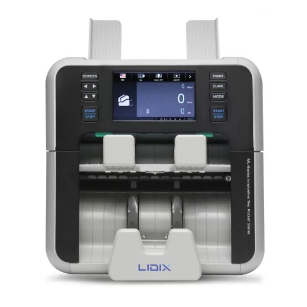 LIDIX ML-2F Heavy Duty BankNote Processing System (2 Pockets, 20 Multi-Currencies Sorter made in korea
