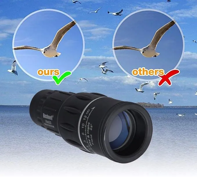 B 16*52 Binoculars 16x52 Binoculars Telescope Outdoor Lightweight Night Vision for Hunting Travelling Camping Surveillance