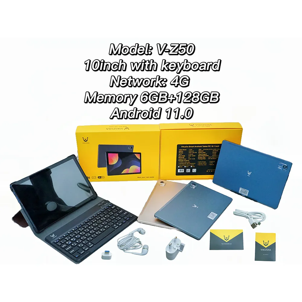 Model V-Z50 TOnch with keyboard Network: 4G МетогyбgВ+28GВ Tablet with keyboard