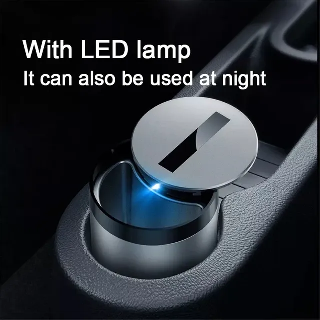 Hot Selling Products Smart Gadgets Detachable Car Ashtray With Led Light Cigarette Ash Holds Cup Smokeless Car Gadgets