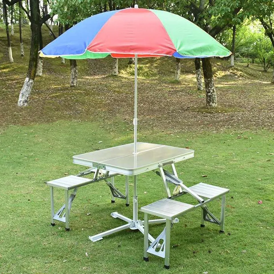 Aluminum Picnic Table Lightweight Fold-Up Picnic Table