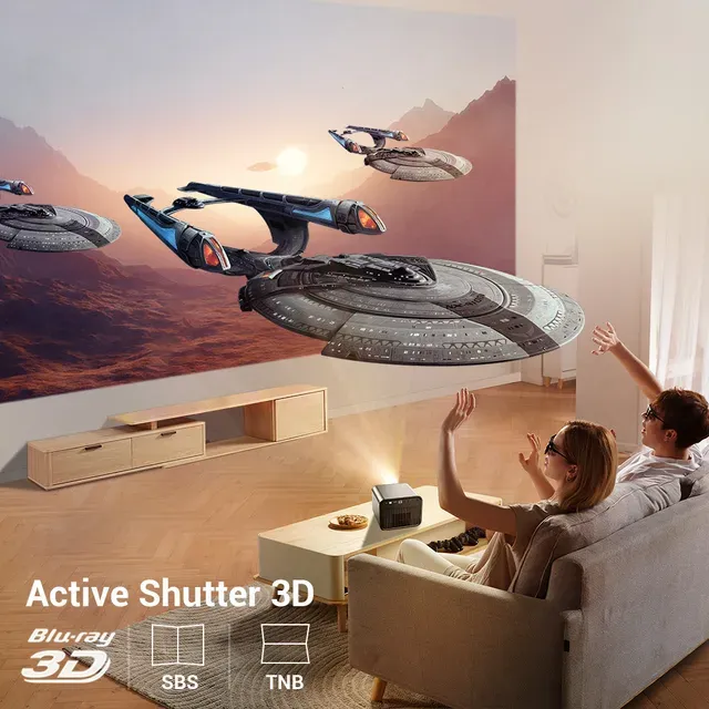 3D 4K Cinema Al LAsEr Auto Focus Smart Android WiFi Portable LED DLP Home theater Videc Projector HD 1080P