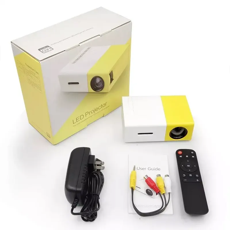 Mini Pocket LED Projector 1080P Full HD Work With TV Stick (UK Plug)