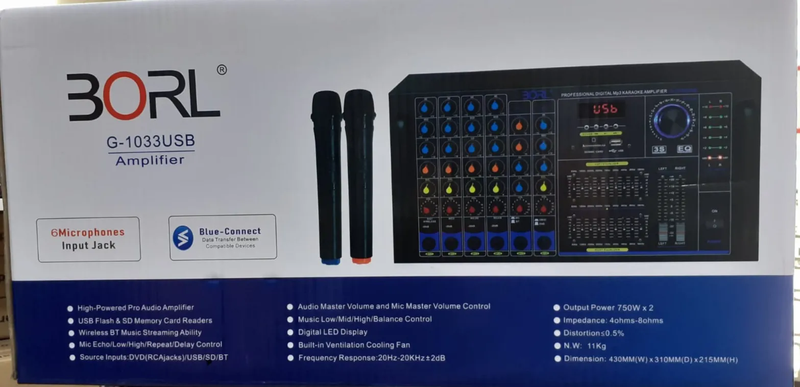Borl 1500 with Bluetooth amplifier karaoke