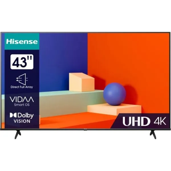 Hisense 43A62KS 4K UHD Smart Television 43inch (2023 Model)