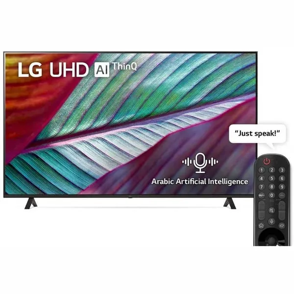 LG UHD 4K TV 65 inch UR78 series WebOS Smart AI ThinQ Magic Remote 3 side cinema HDR10 HLG AI Sound (5.1ch) 2 Pole stand 2023 – 65UR78006LL-AMAE