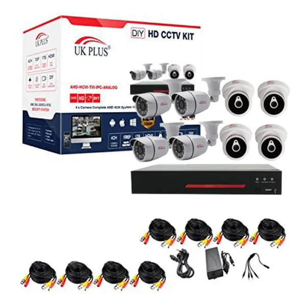 UKPlus UK FHD 1080P(Full HD) Home Security 8 Camera System