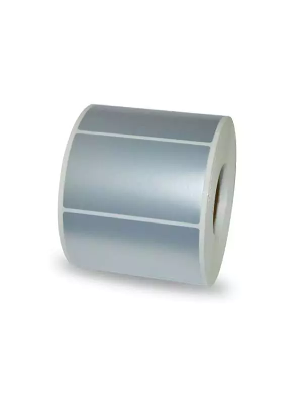 Barcode Label Silver Poly Propalin 76x 50 1000 Sticker 40mm Per Roll