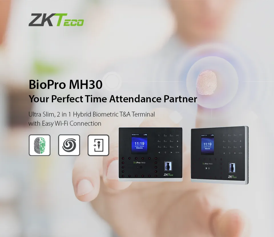 ZKTeco BioPro MH30 Time Attendance and Access Control Terminal