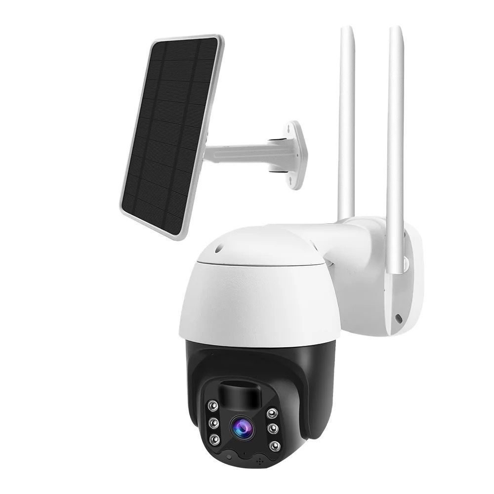 Solar wifi camera with rechargeable battery