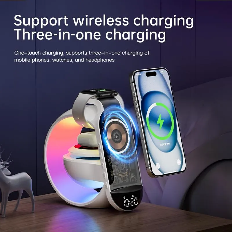 Multifunctional wireless Charging music light