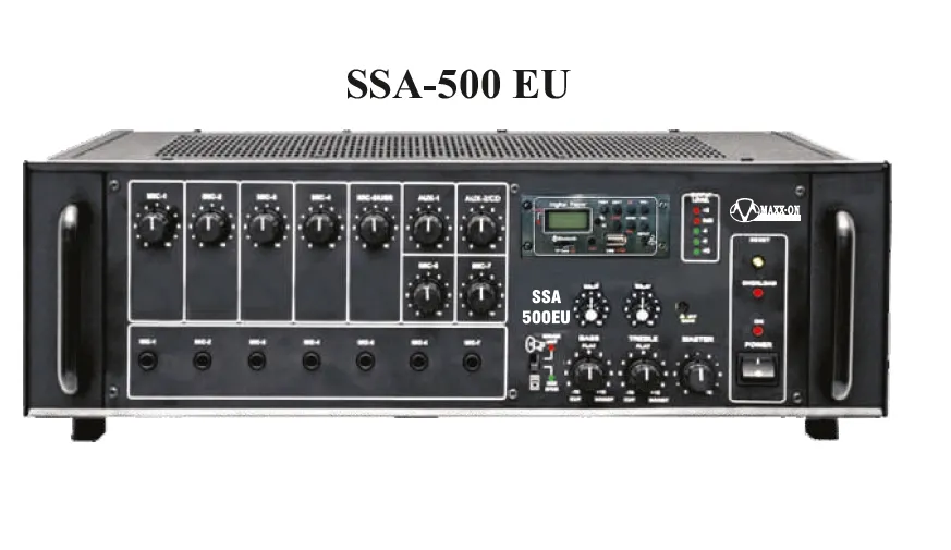 MAXXON SSA-500 . 500 watts Bluetooth power amplifier with usb mp3 aux and fm
