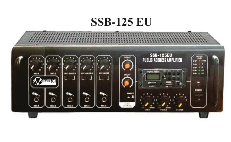 MAXXON SSB-125 ,125 watts Bluetooth power amplifier with usb mp3 aux and fm