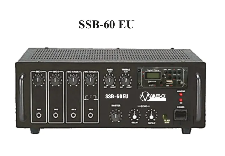 MAXXON SSB-60 eu 60watts Bluetooth power amplifier with usb mp3 aux and fm