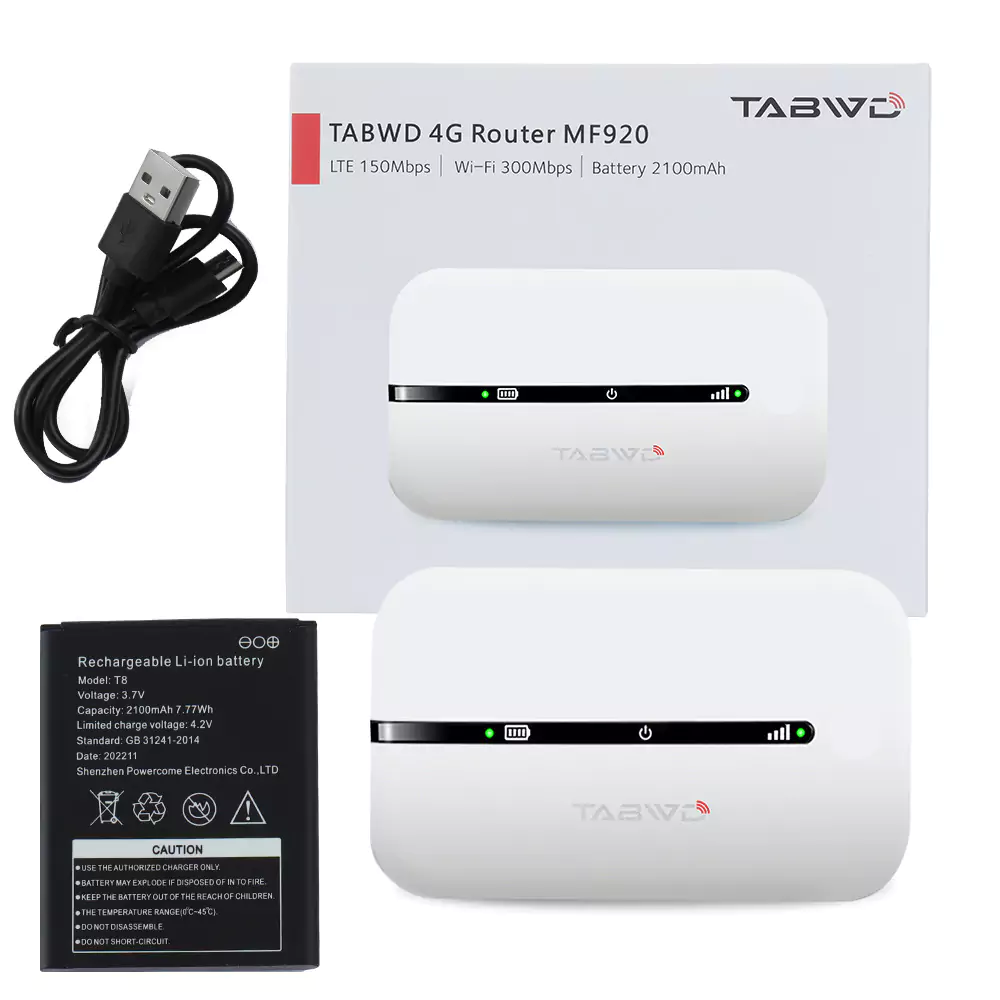 Tabwd MF920 4G LTE Portable Mobile Pocket 2.4G Wireless Router 150Mbps Hotspot 4G SIM WiFi Modem