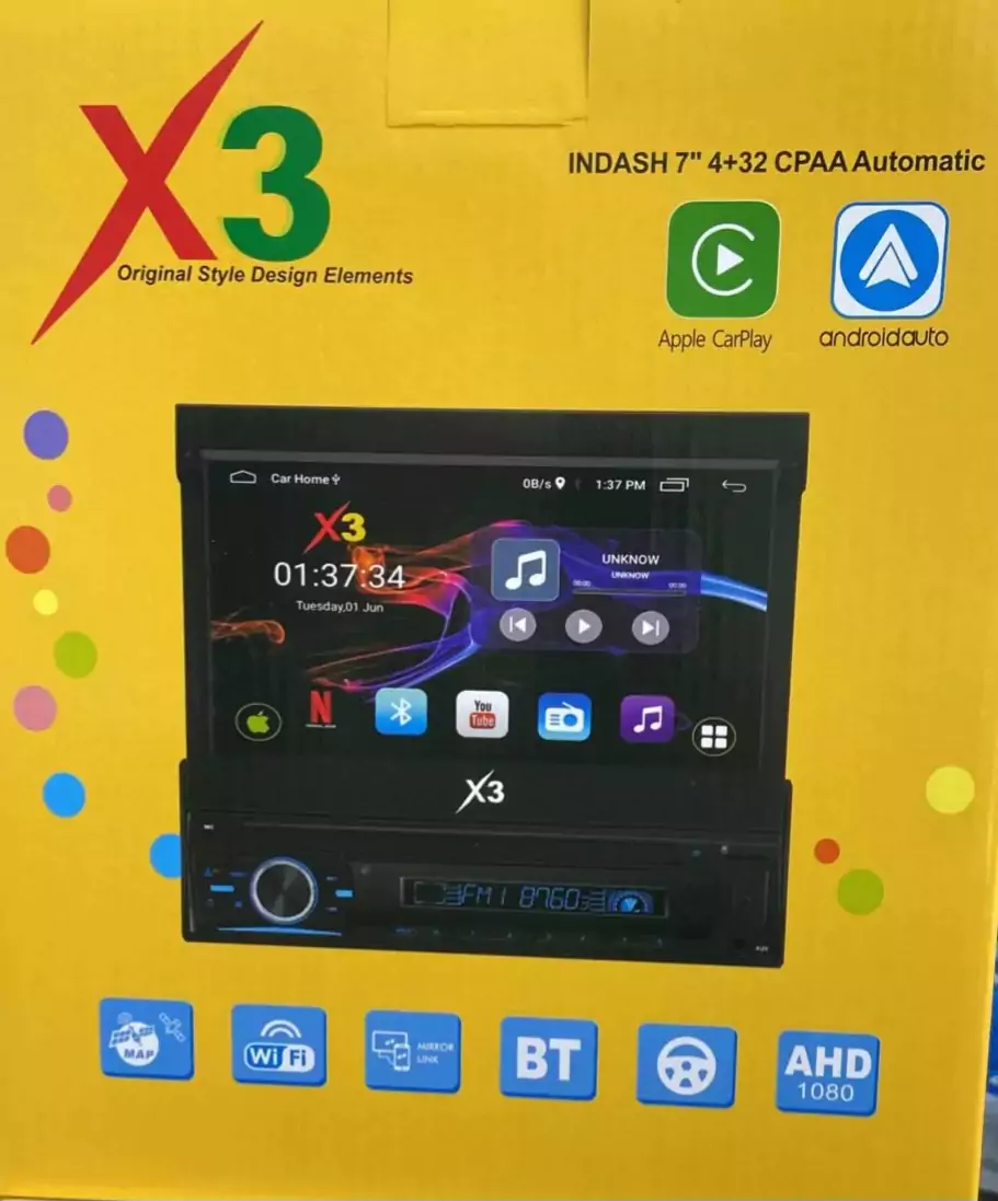 X3 INDASH 7" 4+32 android CPAAAutomatic Original Style Design Elements with car player