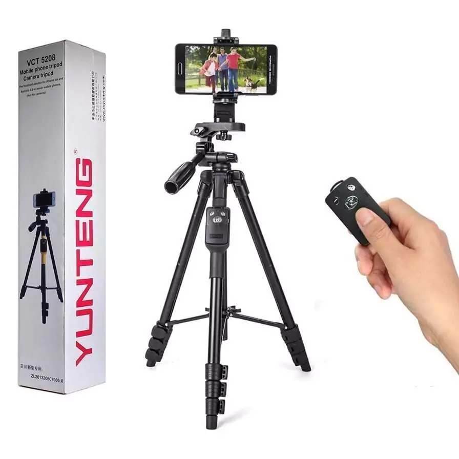 Yunteng3388 Adjustable Phone Camera Tripod Stand With Remote