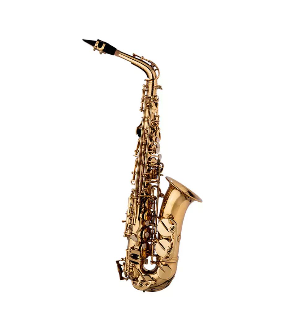 Stagg LV-AS4105 Eb Alto Saxophone with High F# Key, Hand-Engraved Bell, with Soft Case