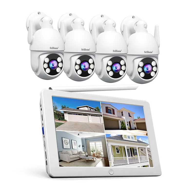 Sri Home NVS009-IPC059 wireless camera set 4 channel full color night vision
